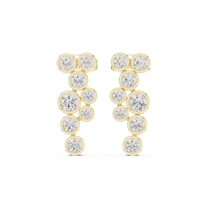 Round Climber Lab Grown Diamond Earrings