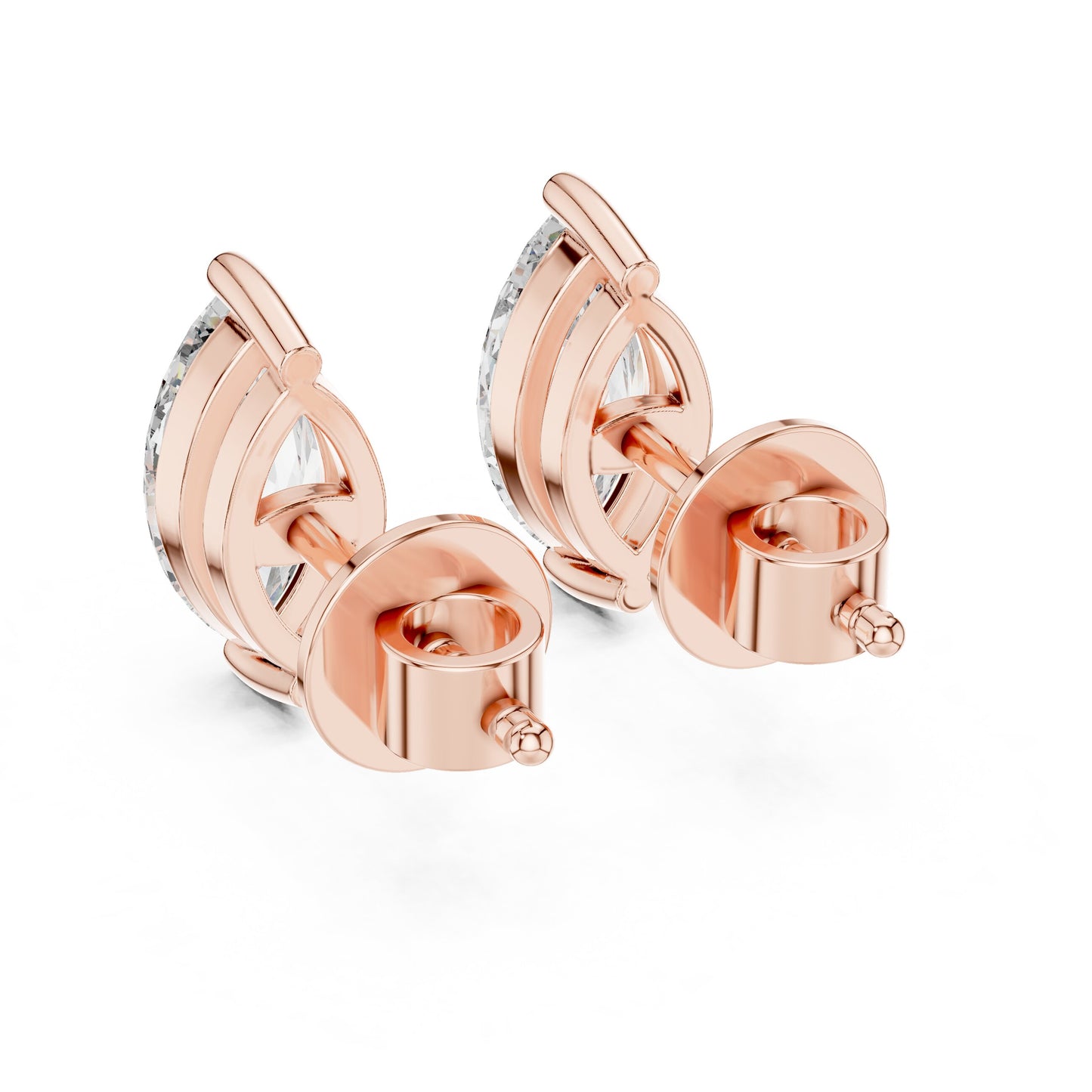 Pear Stud Lab Grown Diamond Earrings