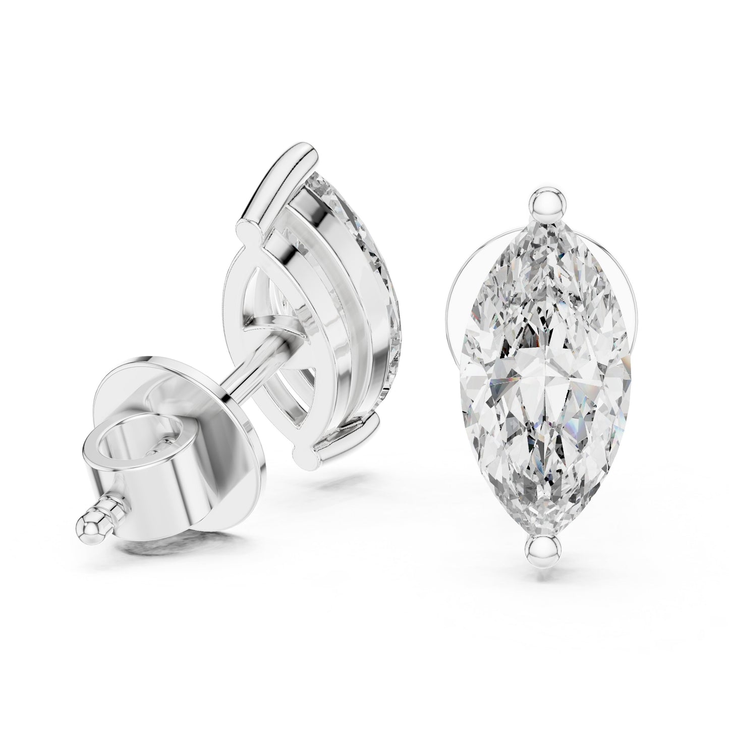 Pear Stud Lab Grown Diamond Earrings