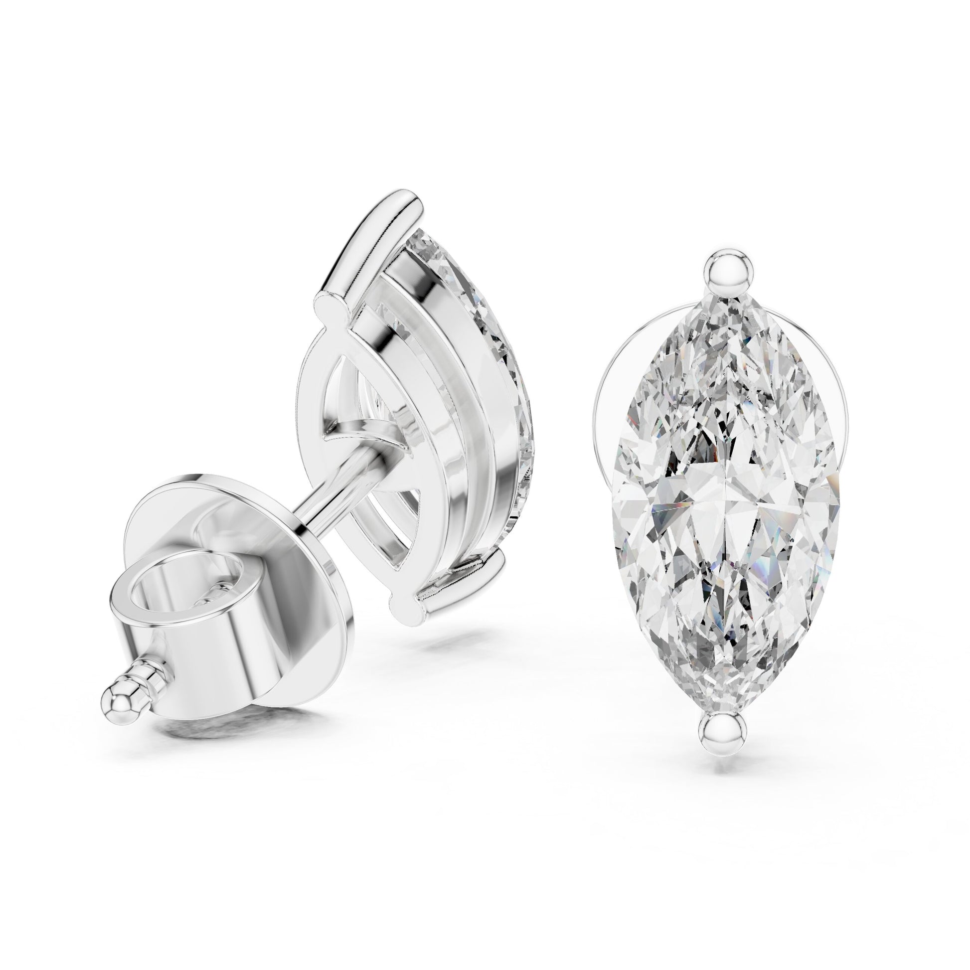 Pear Stud Lab Grown Diamond Earrings