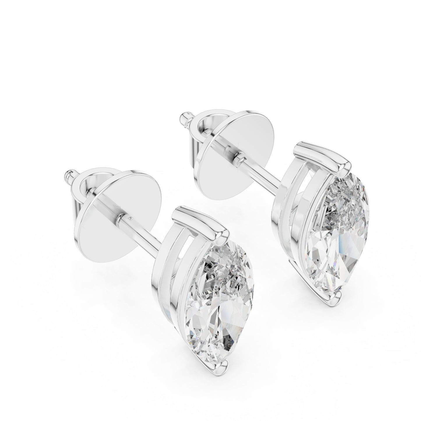 Pear Stud Lab Grown Diamond Earrings