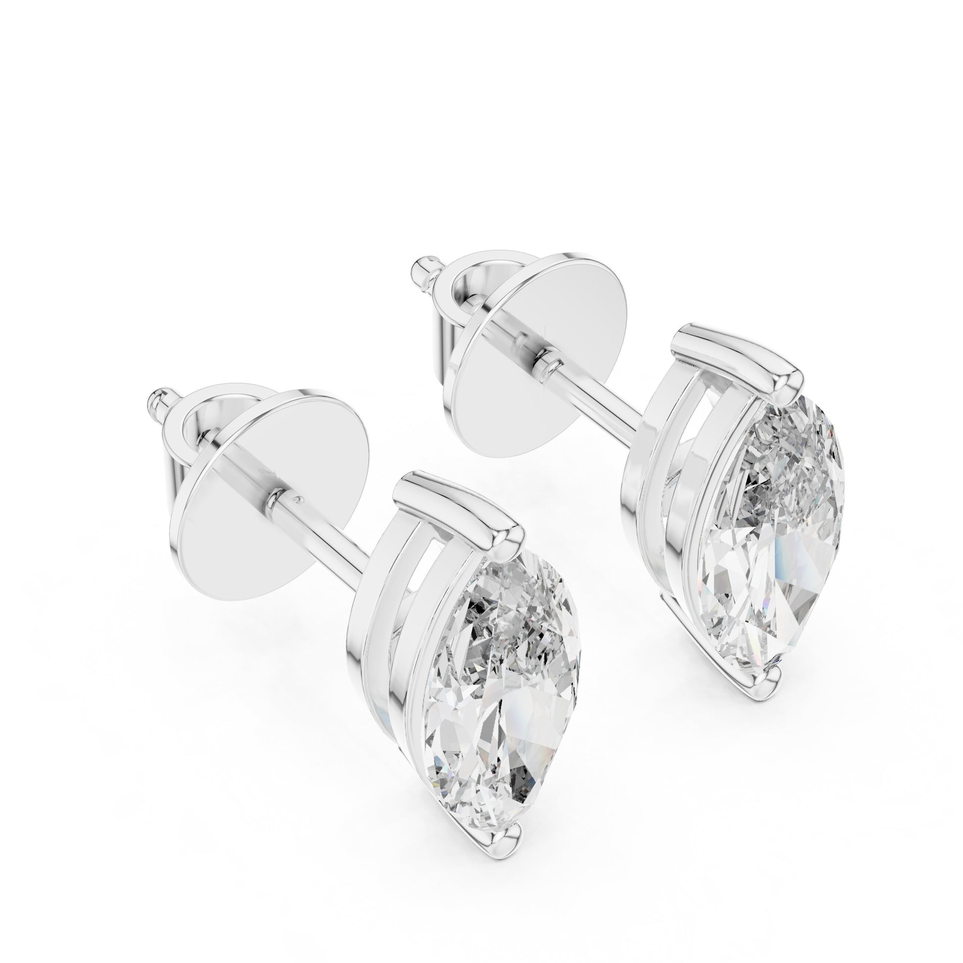 Pear Stud Lab Grown Diamond Earrings