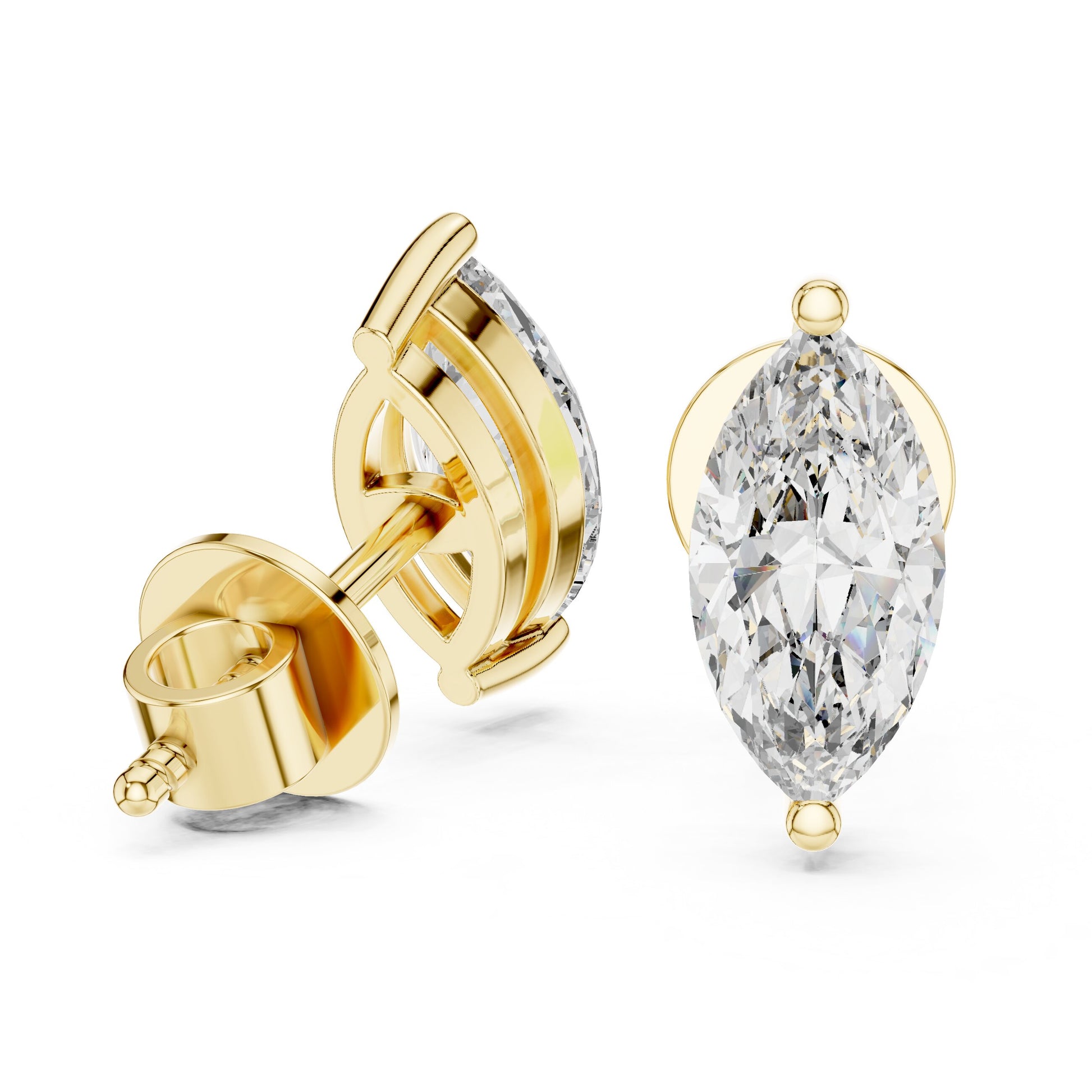 Pear Stud Lab Grown Diamond Earrings