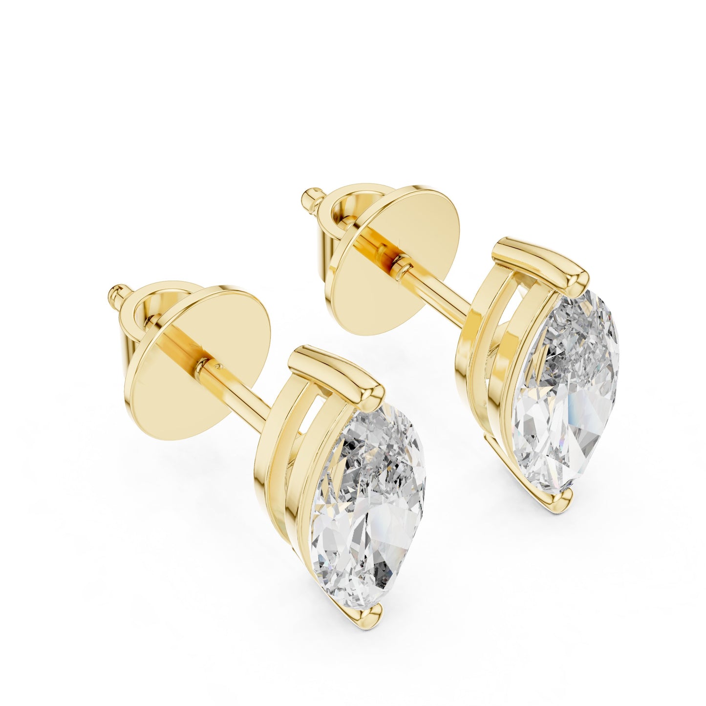 Pear Stud Lab Grown Diamond Earrings