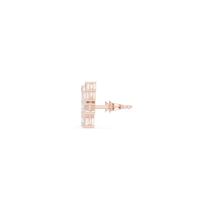 Emerald Climber Lab Grown Diamond Earrings