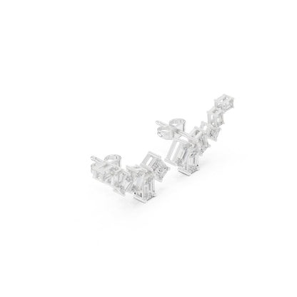 Emerald Climber Lab Grown Diamond Earrings