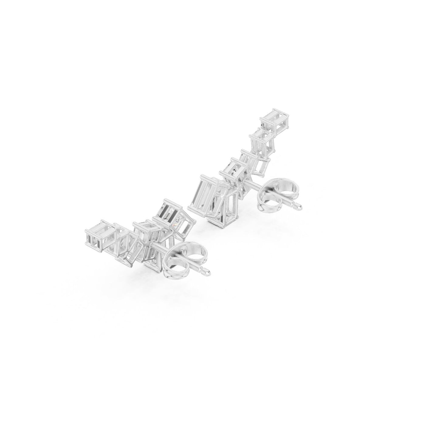 Emerald Climber Lab Grown Diamond Earrings