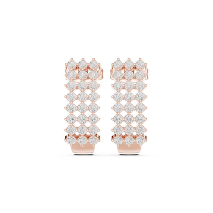 Round Huggie Lab Grown Diamond Earrings