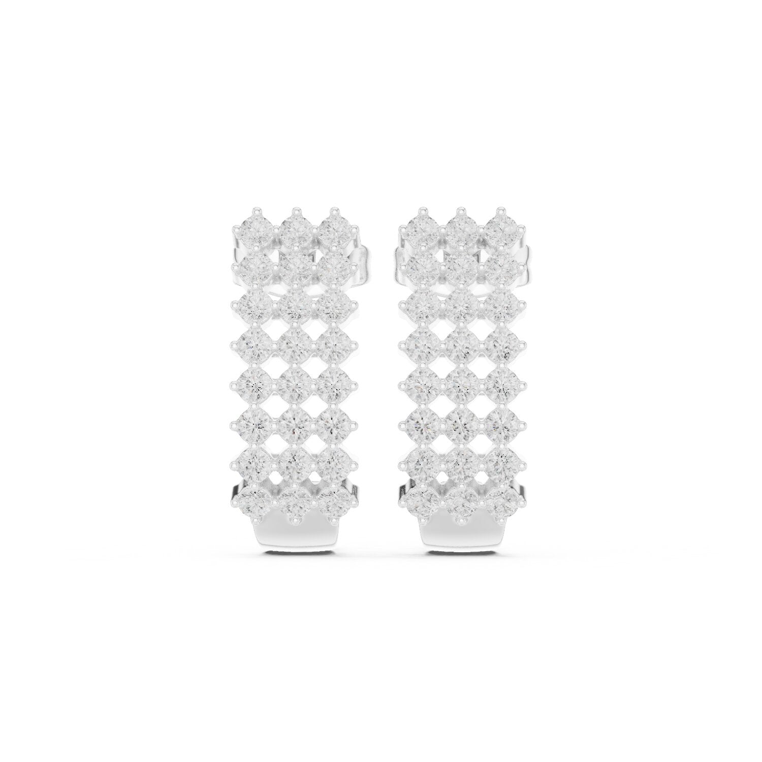 Round Huggie Lab Grown Diamond Earrings