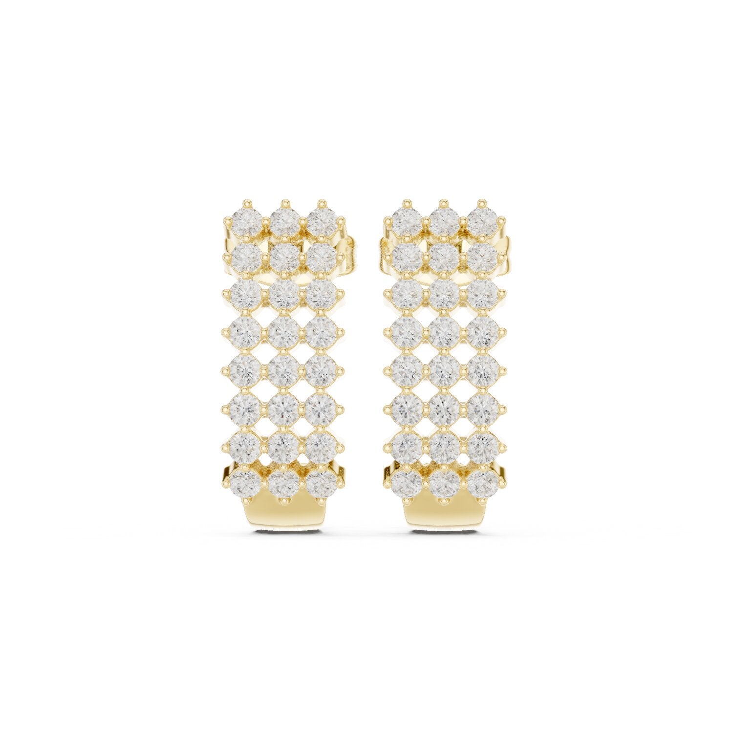 Round Huggie Lab Grown Diamond Earrings