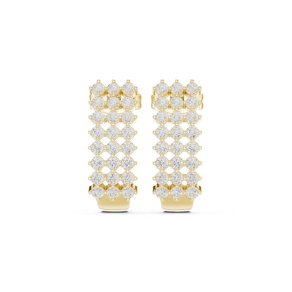 Round Huggie Lab Grown Diamond Earrings
