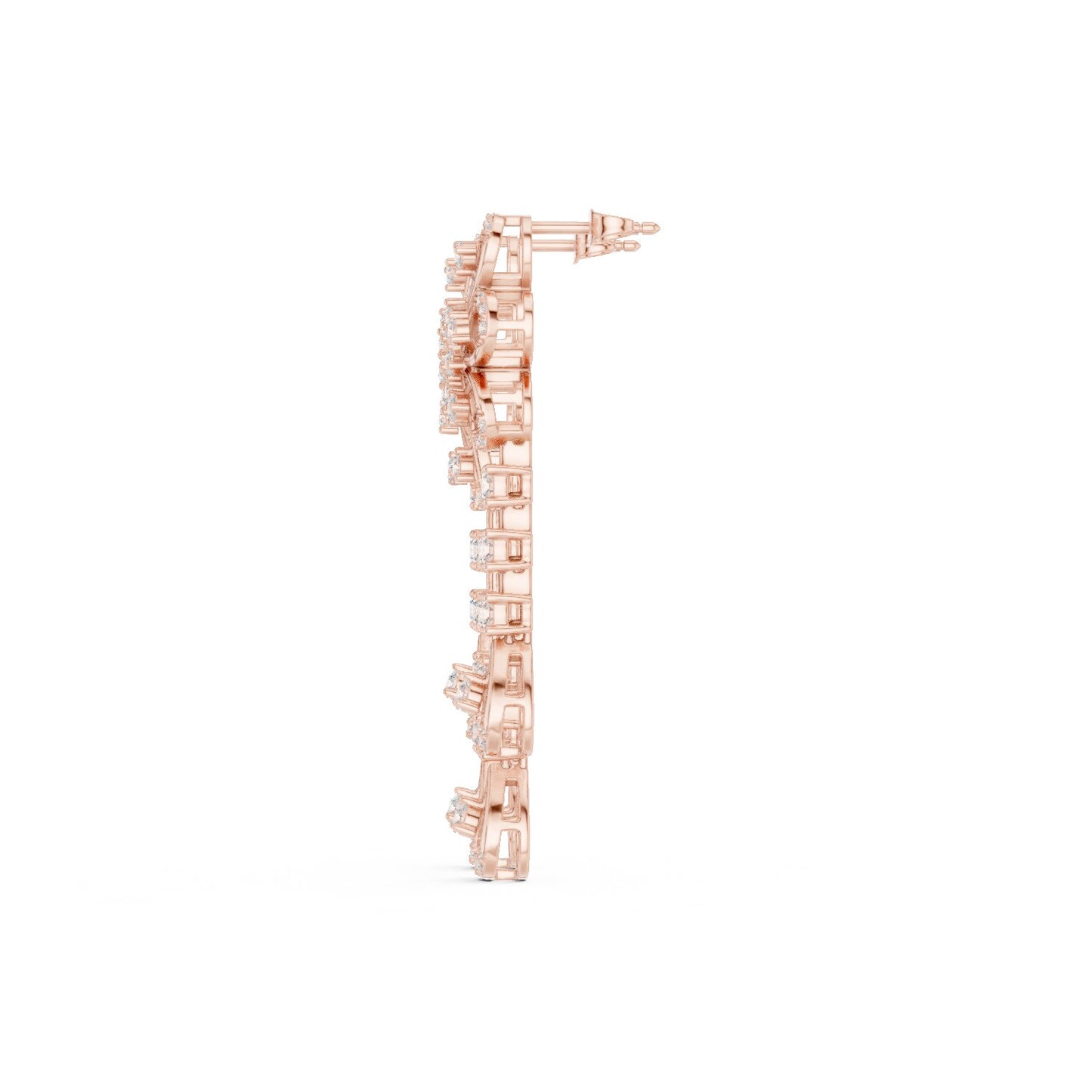 Mixed Shape Lab Grown Diamond Dangle Earrings