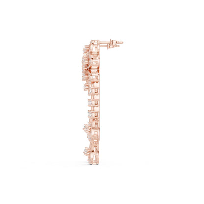 Mixed Shape Lab Grown Diamond Dangle Earrings