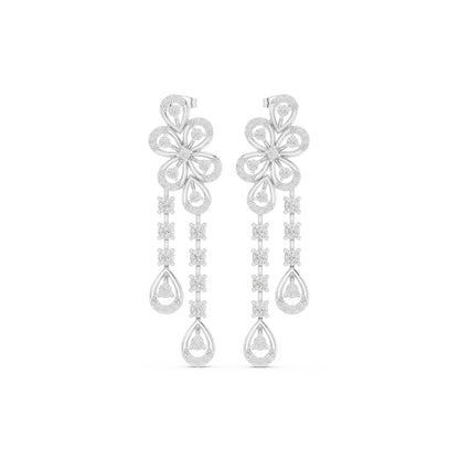 Mixed Shape Lab Grown Diamond Dangle Earrings