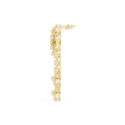 Mixed Shape Lab Grown Diamond Dangle Earrings