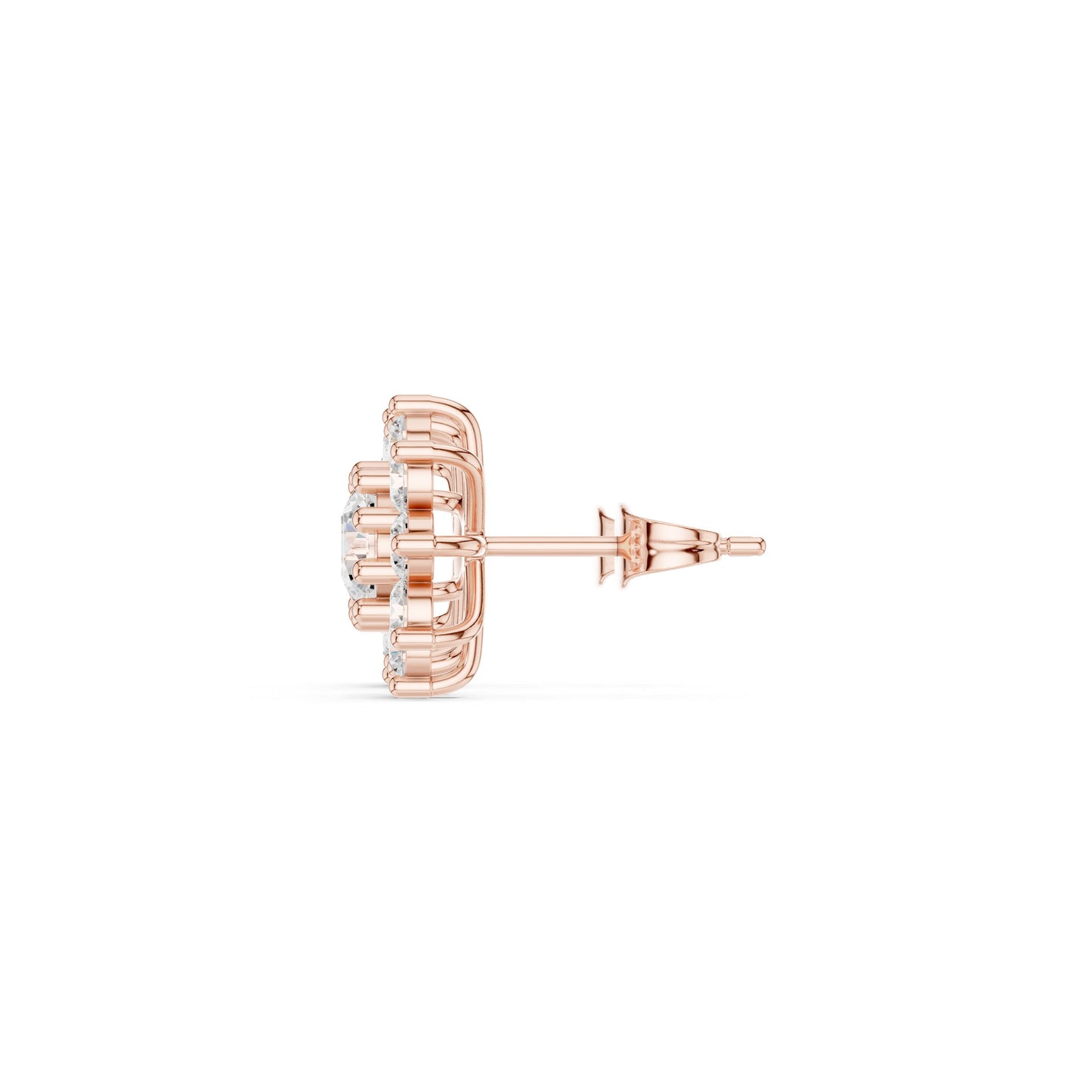 Round Cluster Lab Grown Diamond Earrings