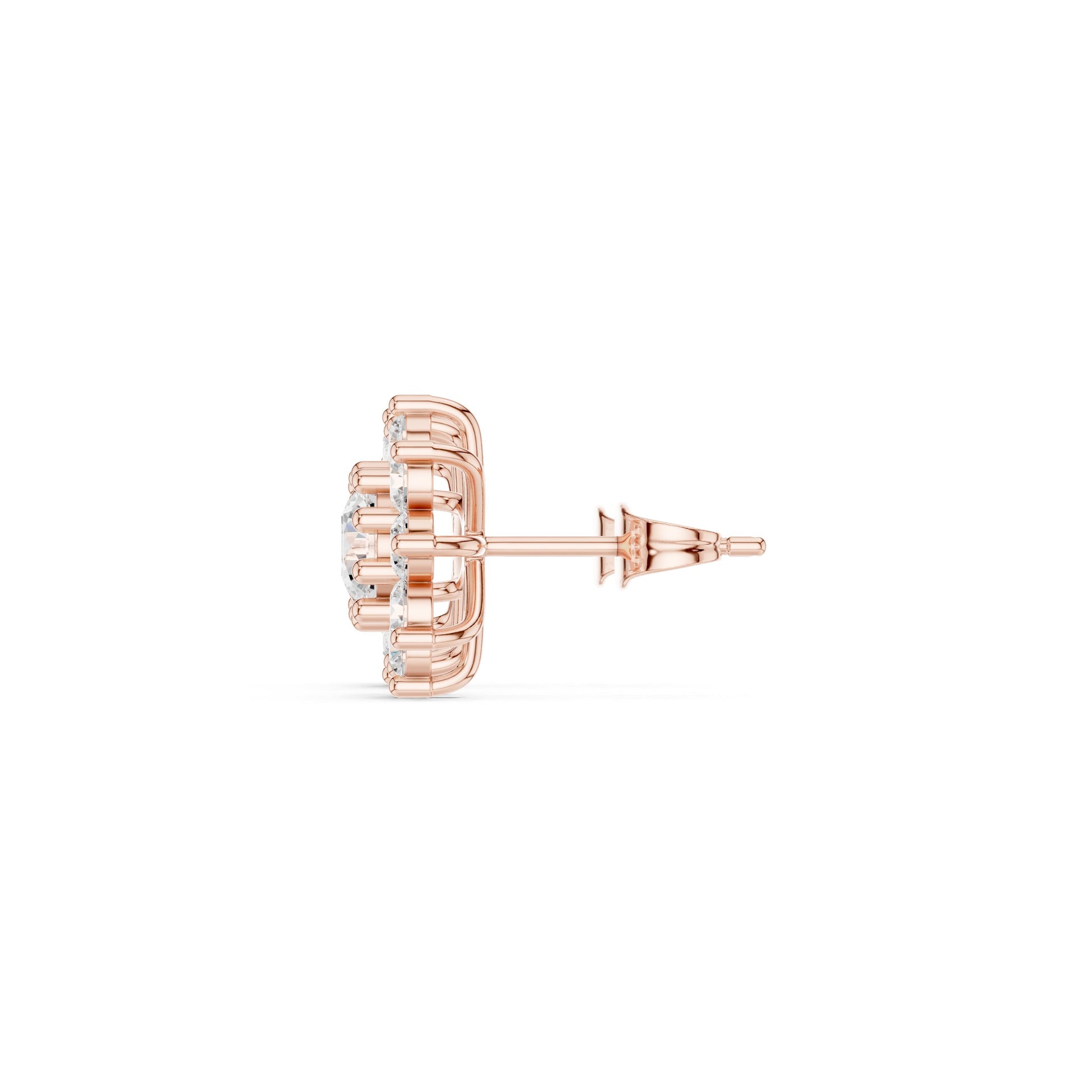 Round Cluster Lab Grown Diamond Earrings