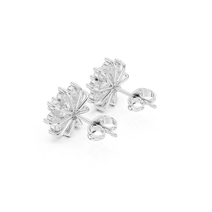 Round Cluster Lab Grown Diamond Earrings