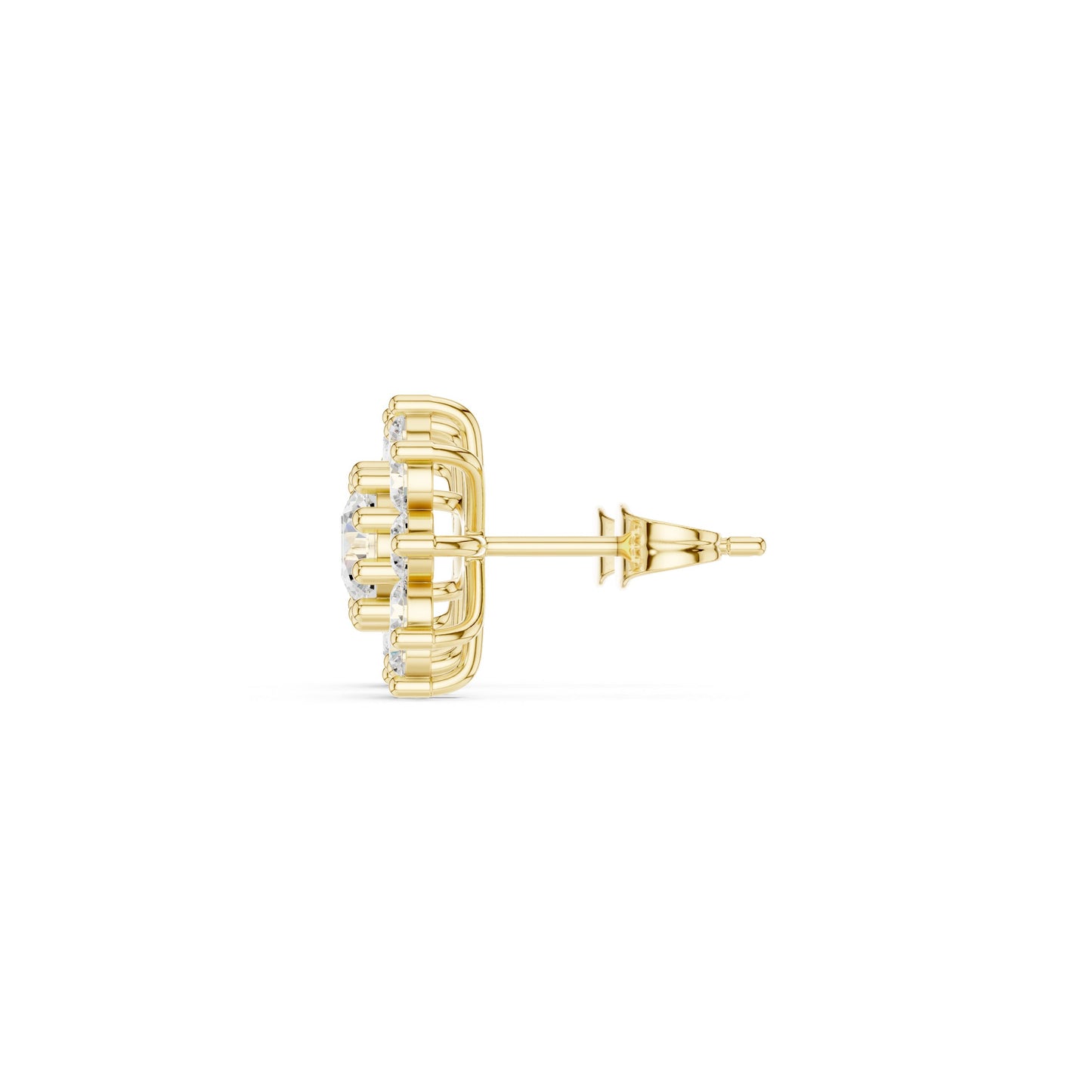 Round Cluster Lab Grown Diamond Earrings