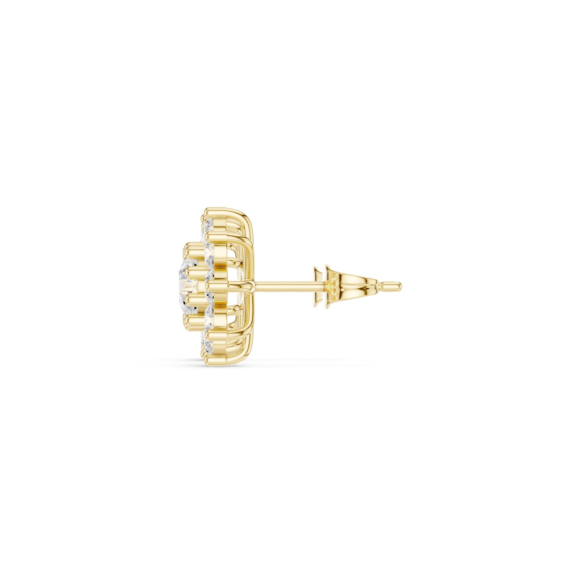 Round Cluster Lab Grown Diamond Earrings