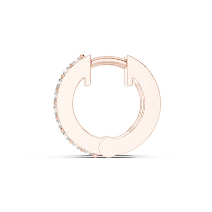 Round Huggie Lab Grown Diamond Earrings