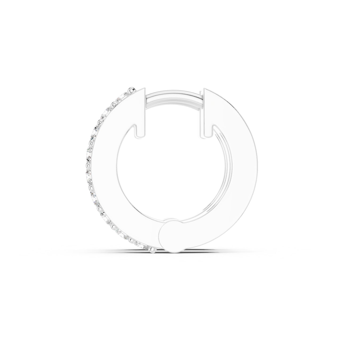 Round Huggie Lab Grown Diamond Earrings
