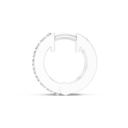 Round Huggie Lab Grown Diamond Earrings