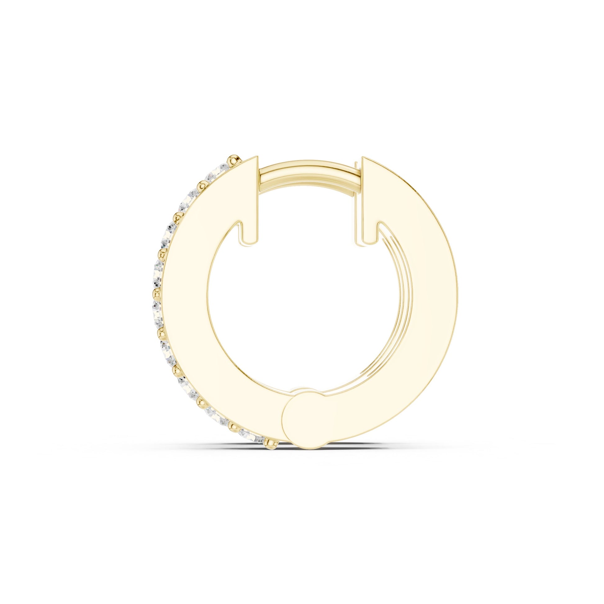 Round Huggie Lab Grown Diamond Earrings