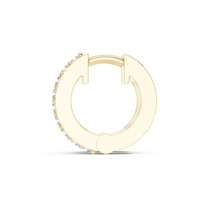 Round Huggie Lab Grown Diamond Earrings