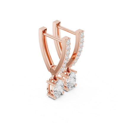 Mixed Shape Lab Grown Diamond Huggie Earrings