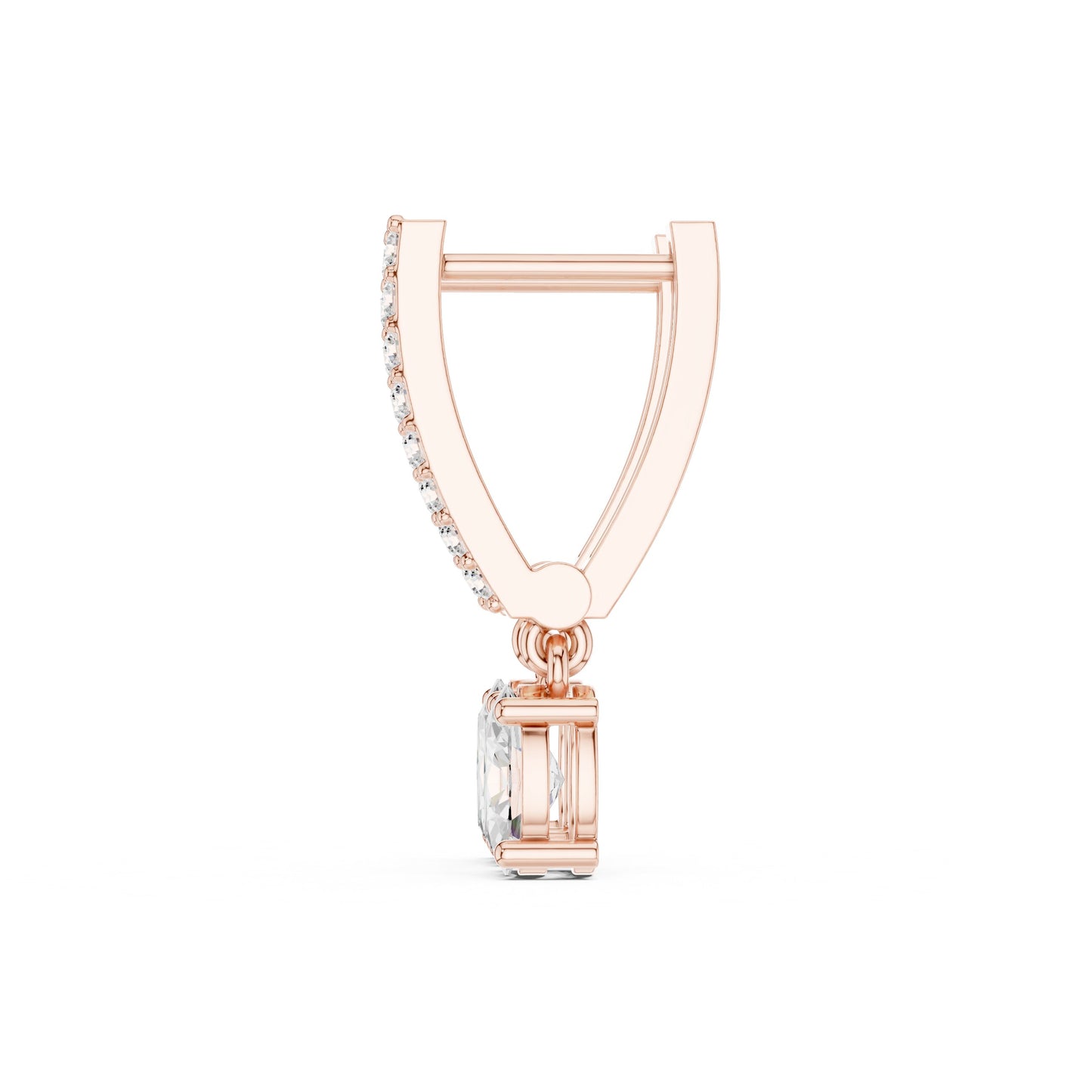 Mixed Shape Lab Grown Diamond Huggie Earrings