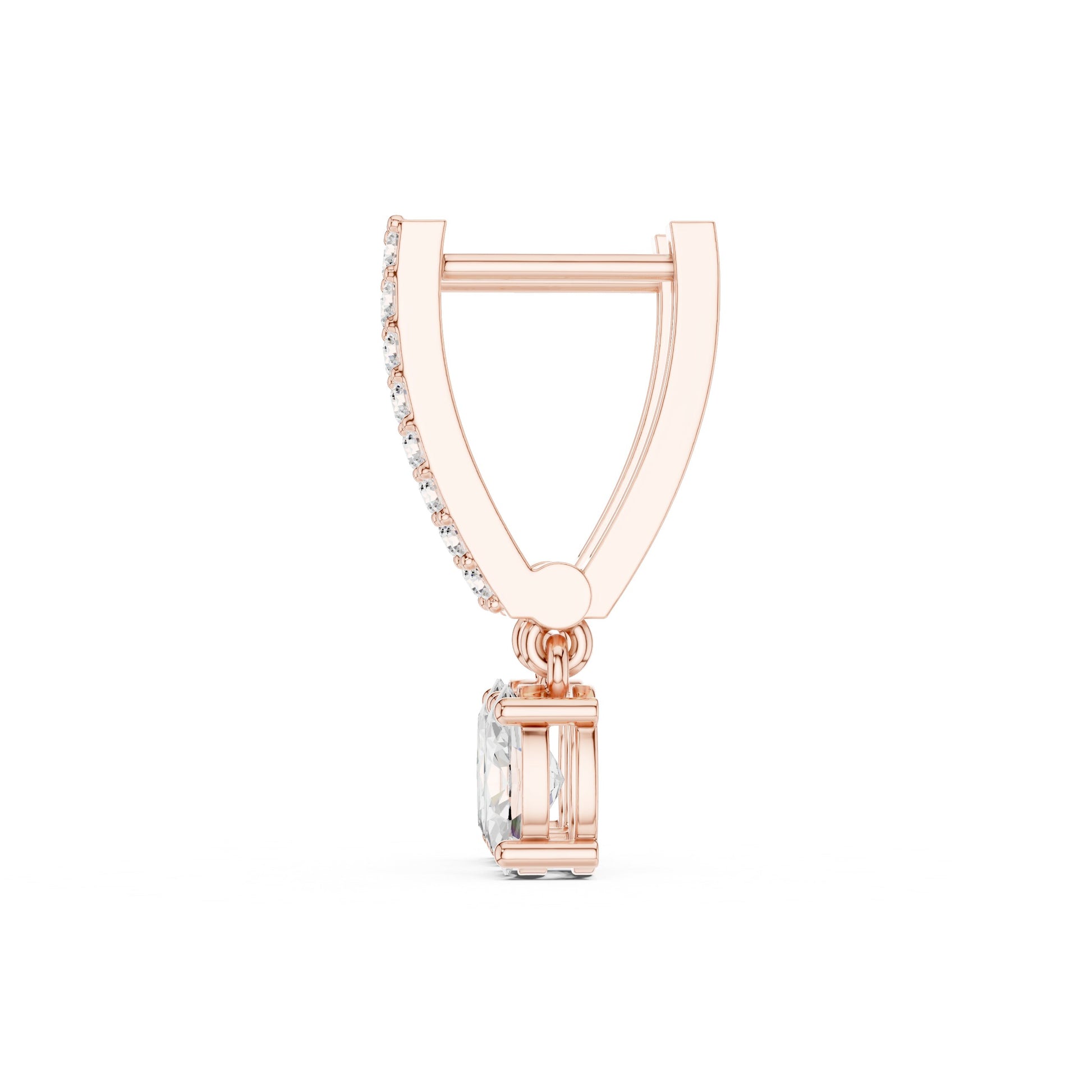 Mixed Shape Lab Grown Diamond Huggie Earrings
