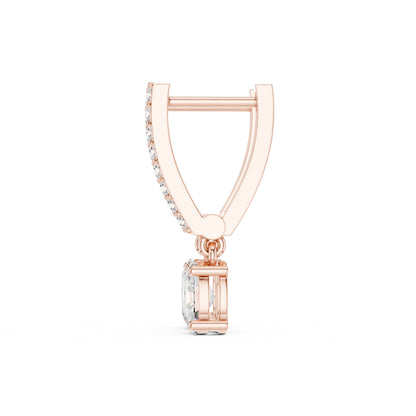 Mixed Shape Lab Grown Diamond Huggie Earrings
