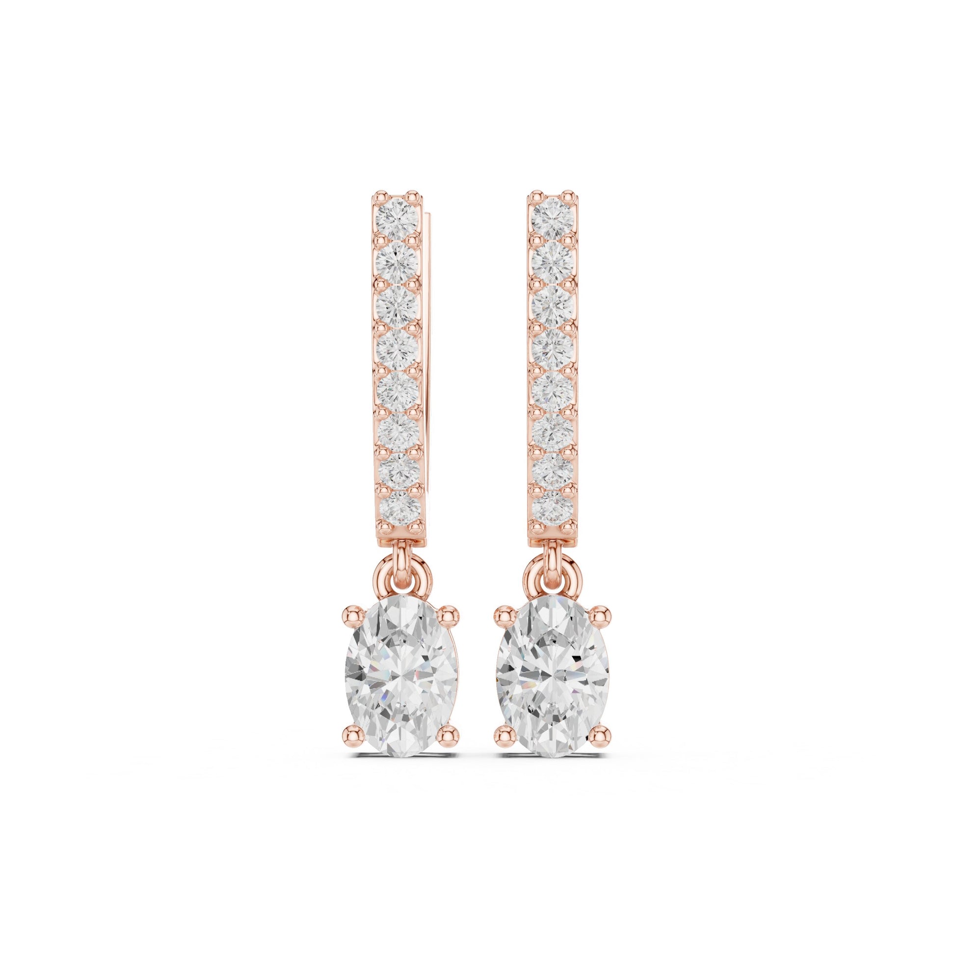 Mixed Shape Lab Grown Diamond Huggie Earrings