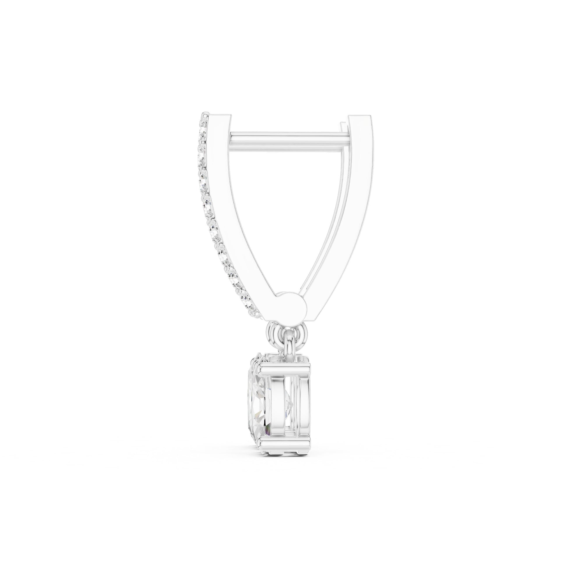 Mixed Shape Lab Grown Diamond Huggie Earrings