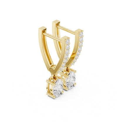 Mixed Shape Lab Grown Diamond Huggie Earrings