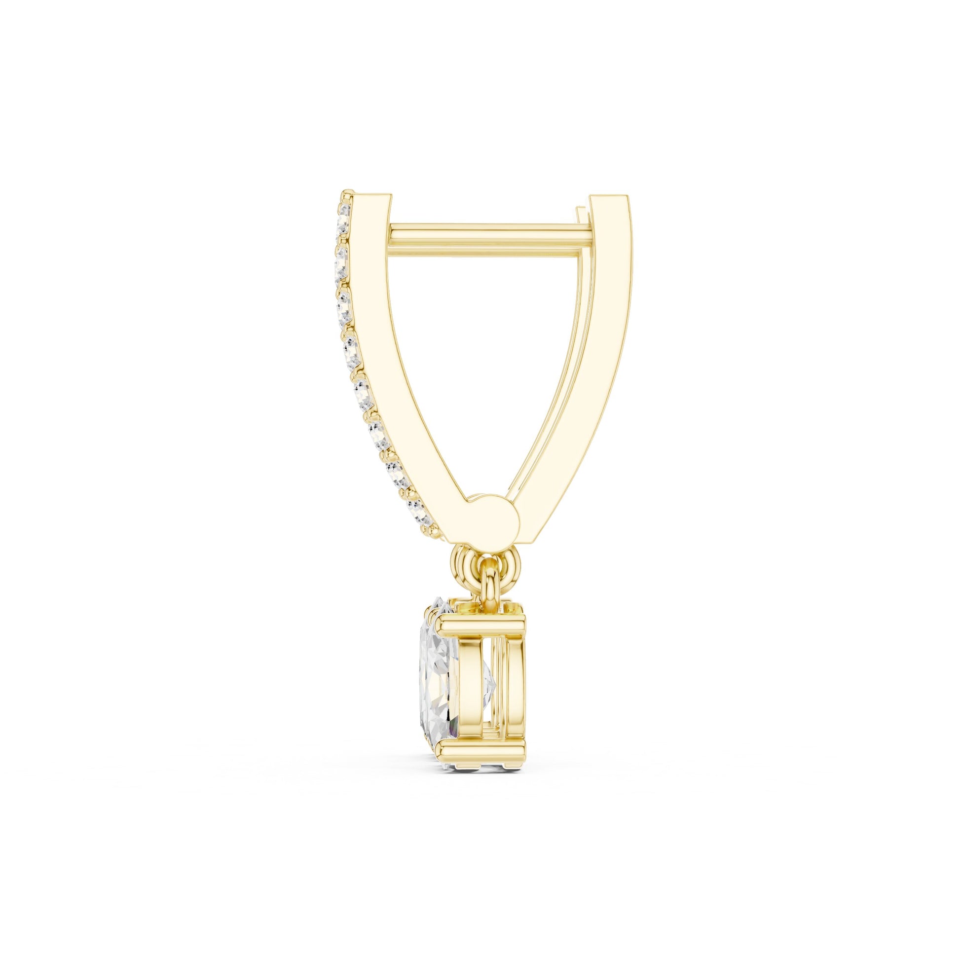 Mixed Shape Lab Grown Diamond Huggie Earrings