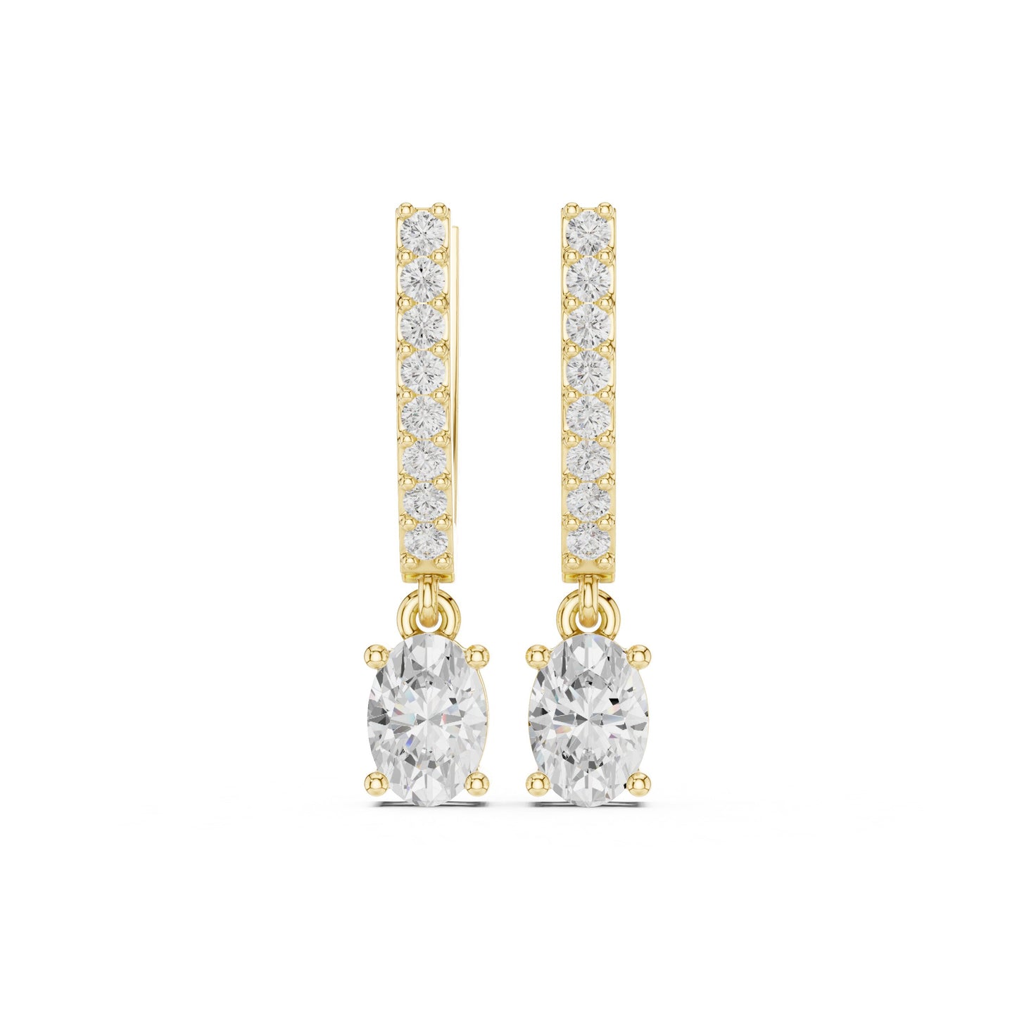 Mixed Shape Lab Grown Diamond Huggie Earrings