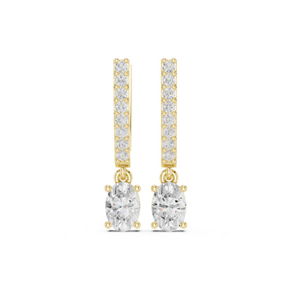 Mixed Shape Lab Grown Diamond Huggie Earrings