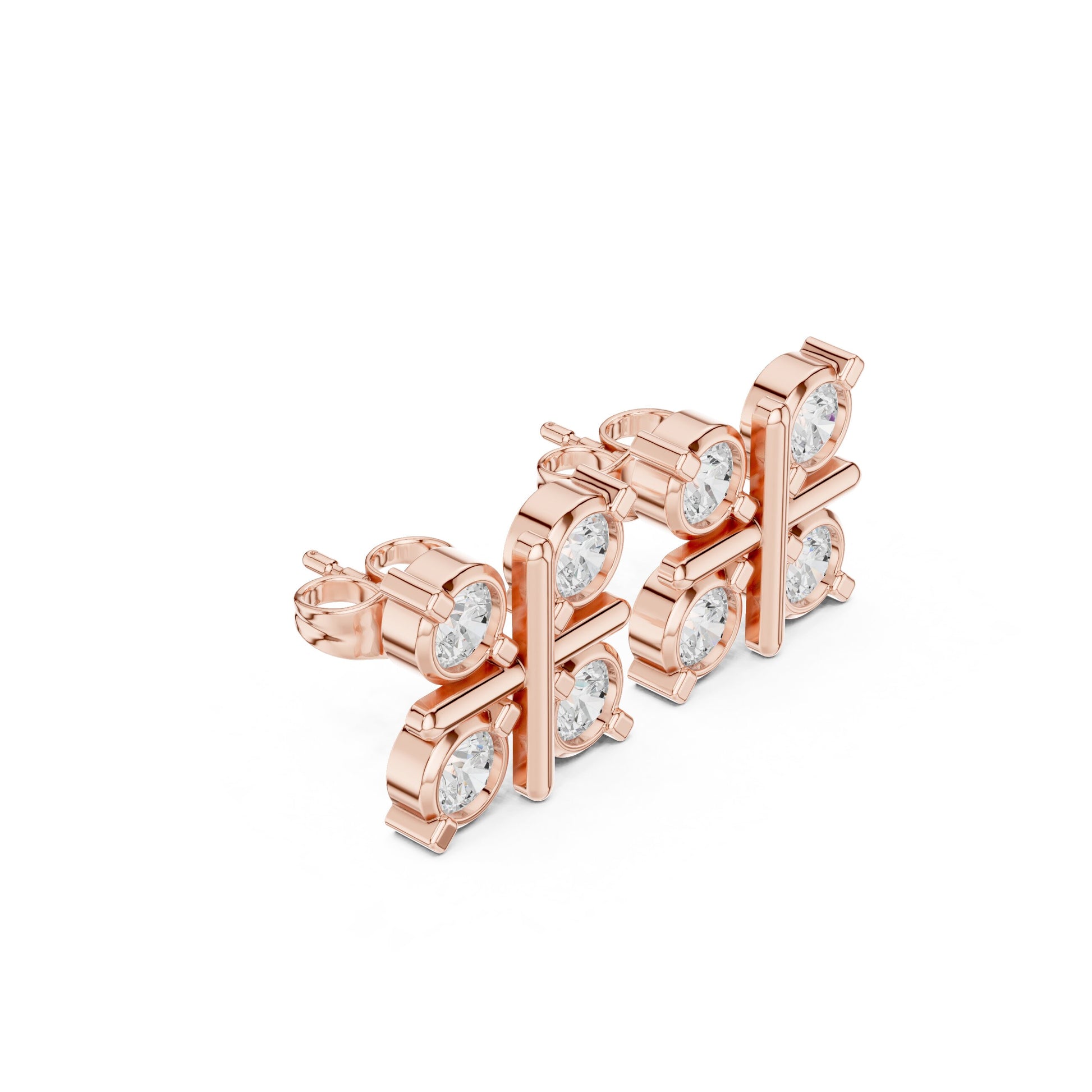 Round Climber Lab Grown Diamond Earrings
