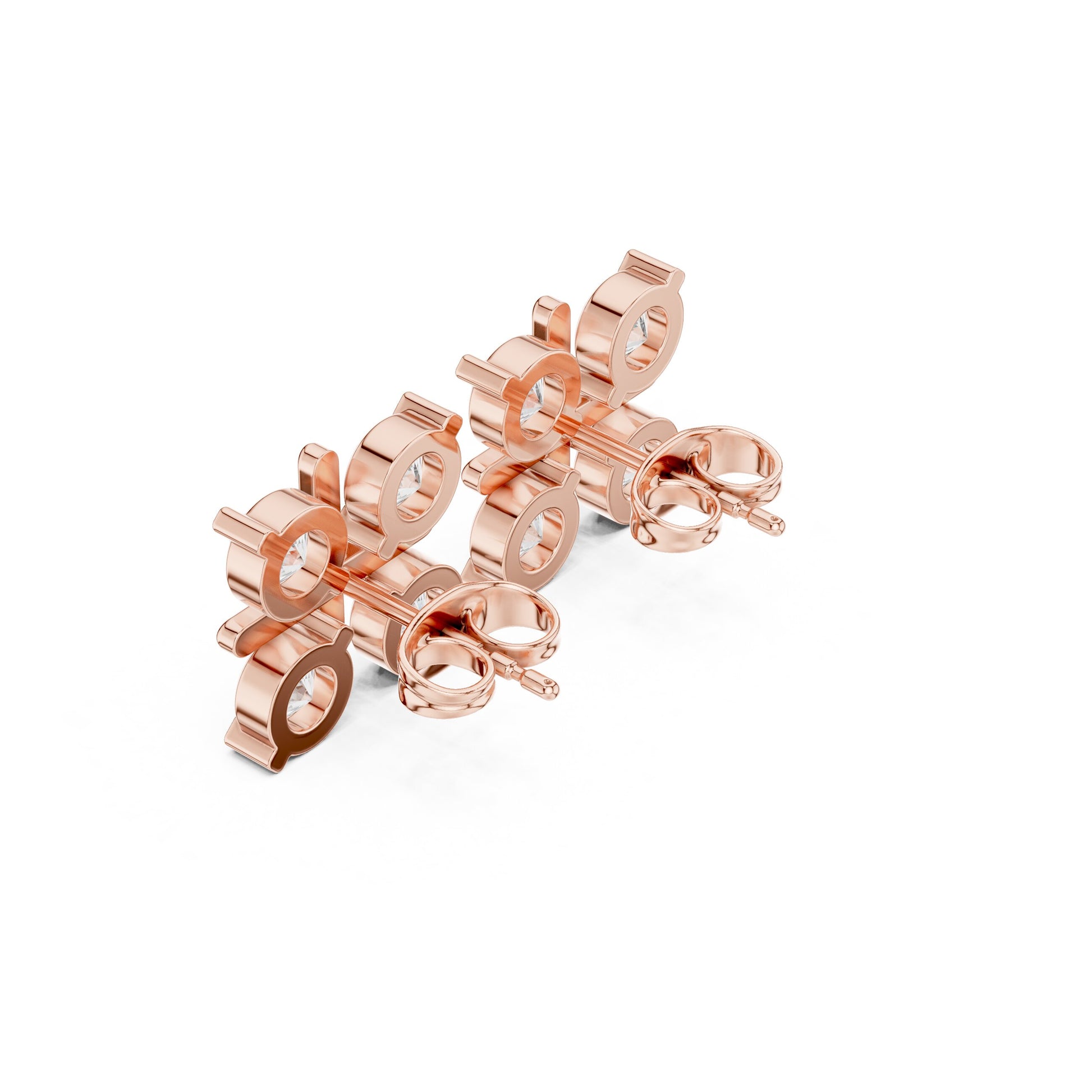 Round Climber Lab Grown Diamond Earrings