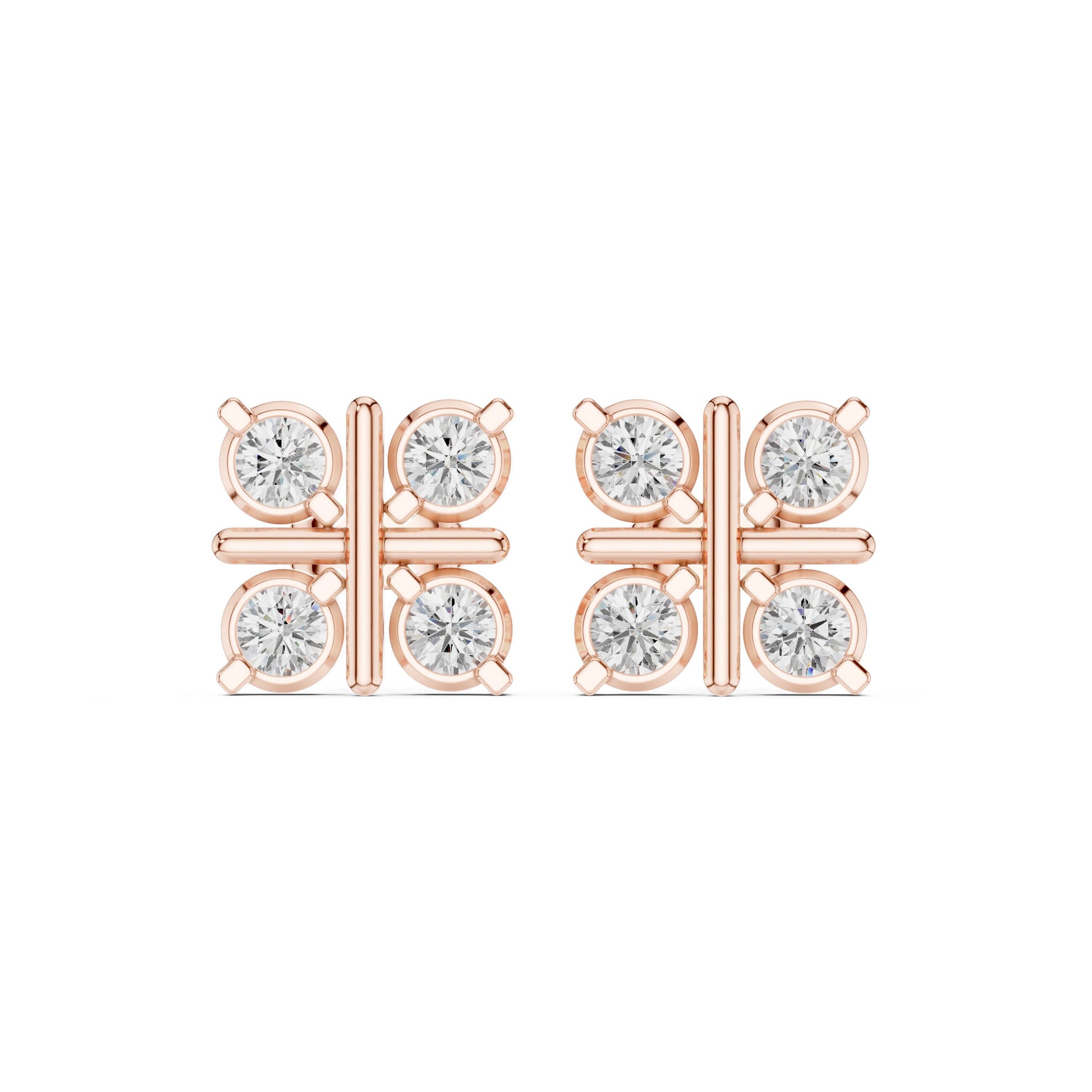 Round Climber Lab Grown Diamond Earrings