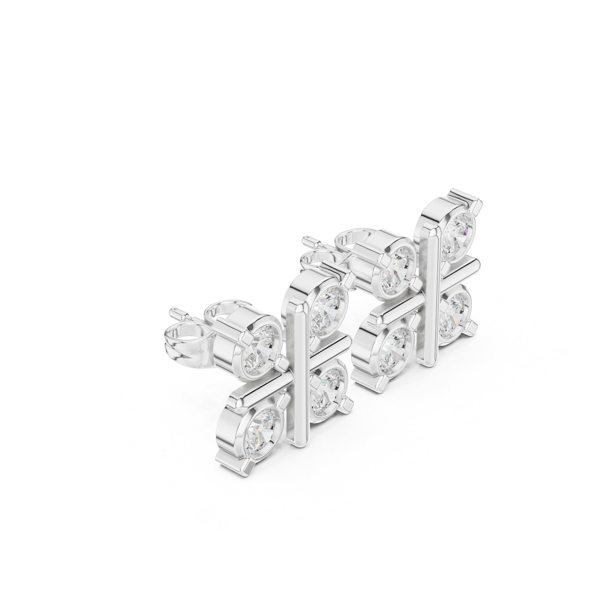 Round Climber Lab Grown Diamond Earrings