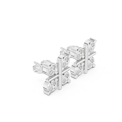 Round Climber Lab Grown Diamond Earrings