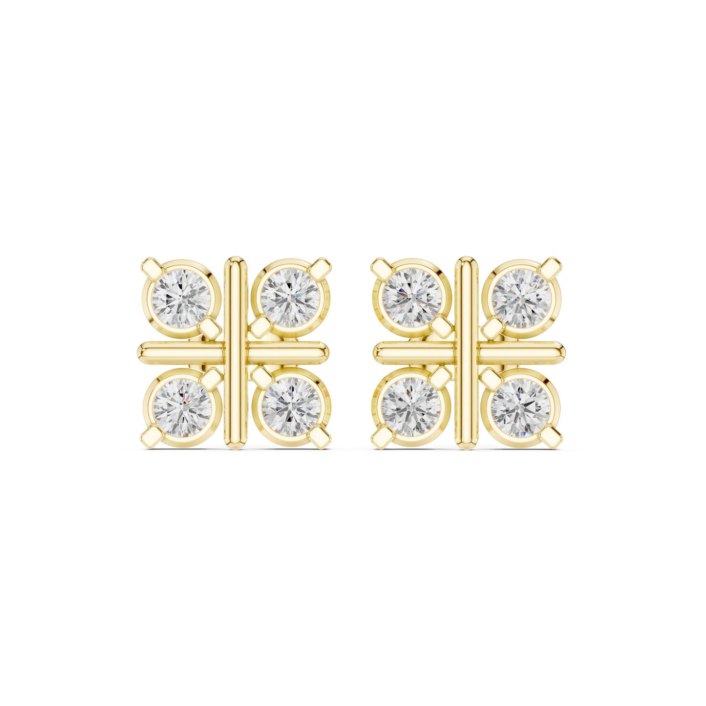 Round Climber Lab Grown Diamond Earrings