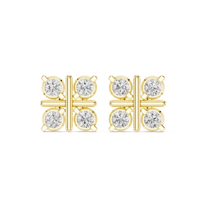 Round Climber Lab Grown Diamond Earrings