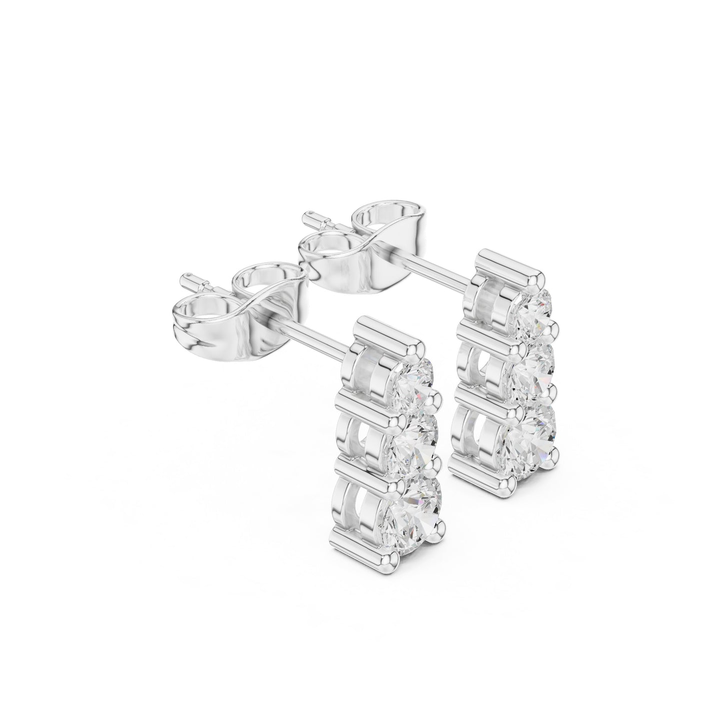 Oval Drop Lab Grown Diamond Earrings