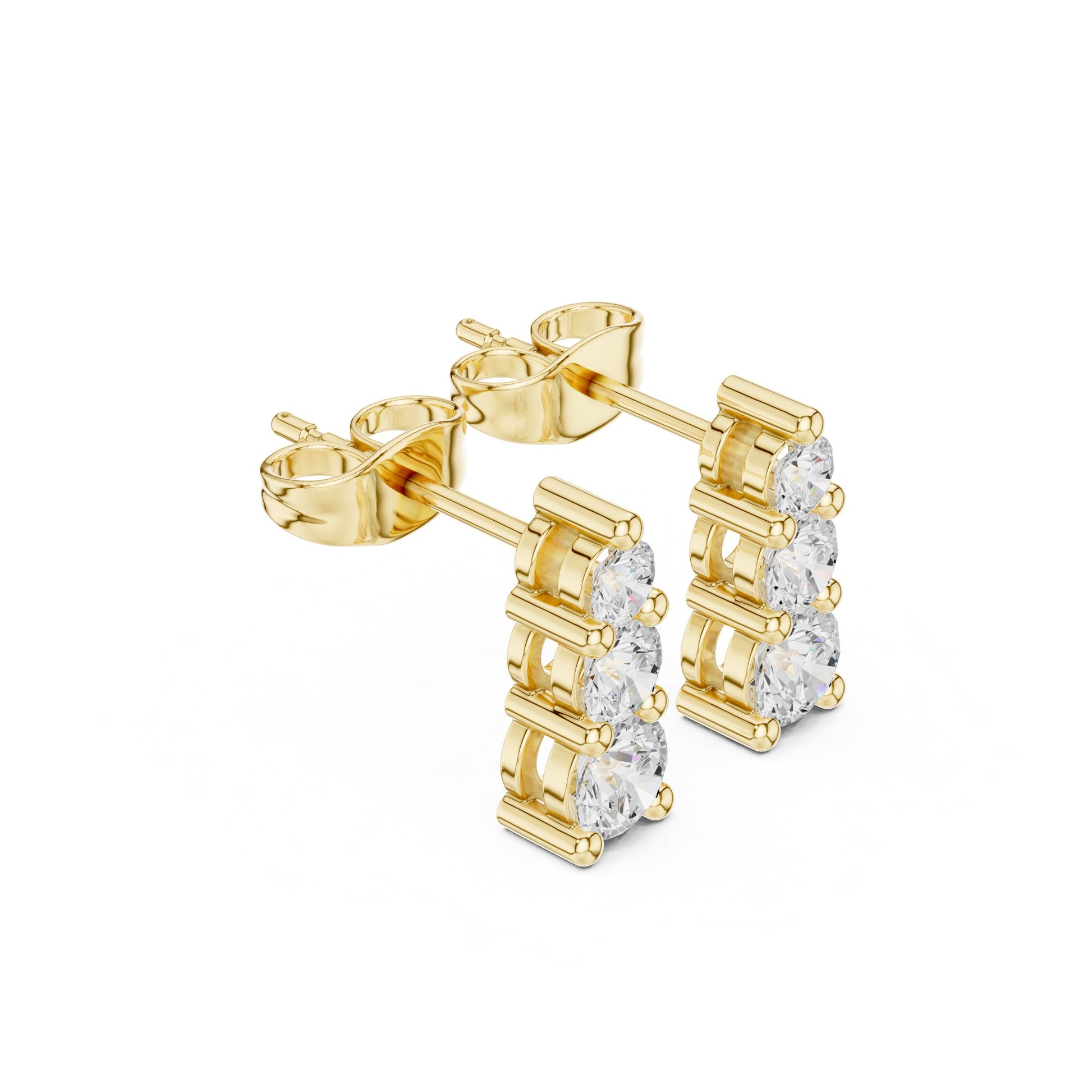 Oval Drop Lab Grown Diamond Earrings