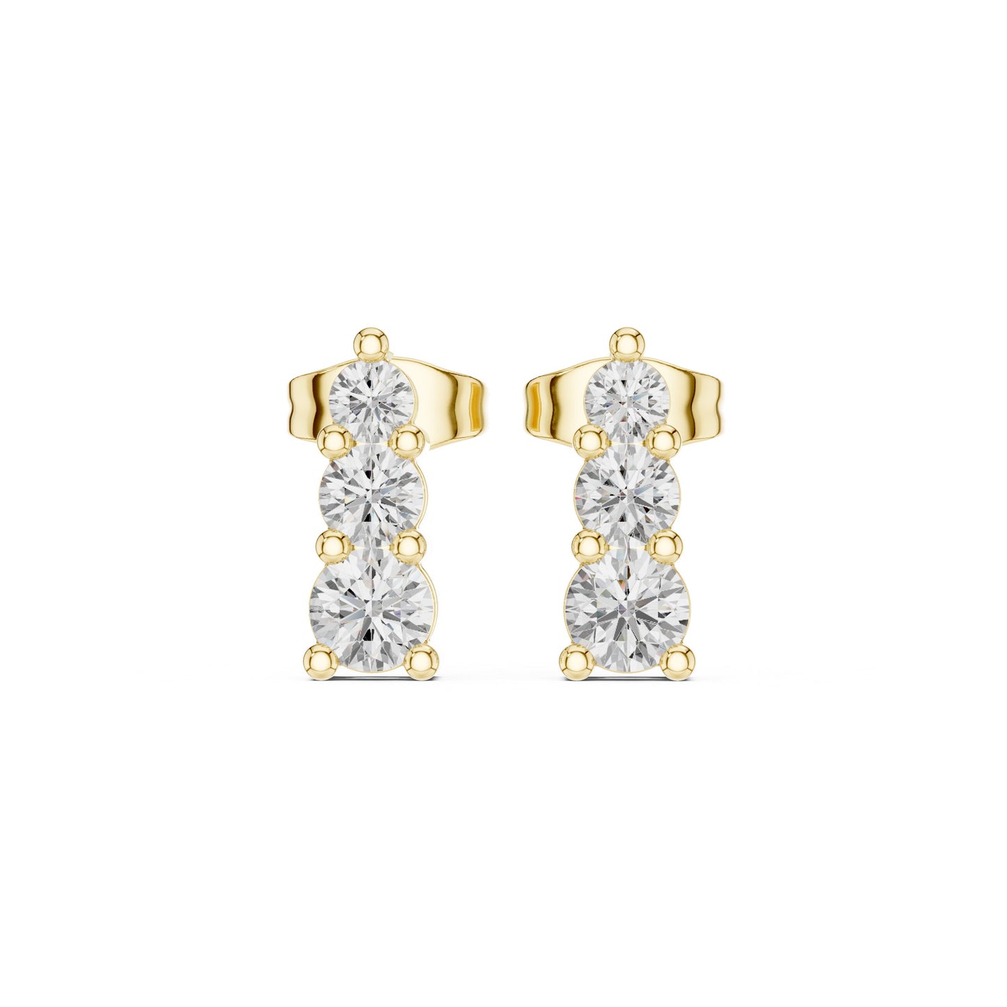 Oval Drop Lab Grown Diamond Earrings