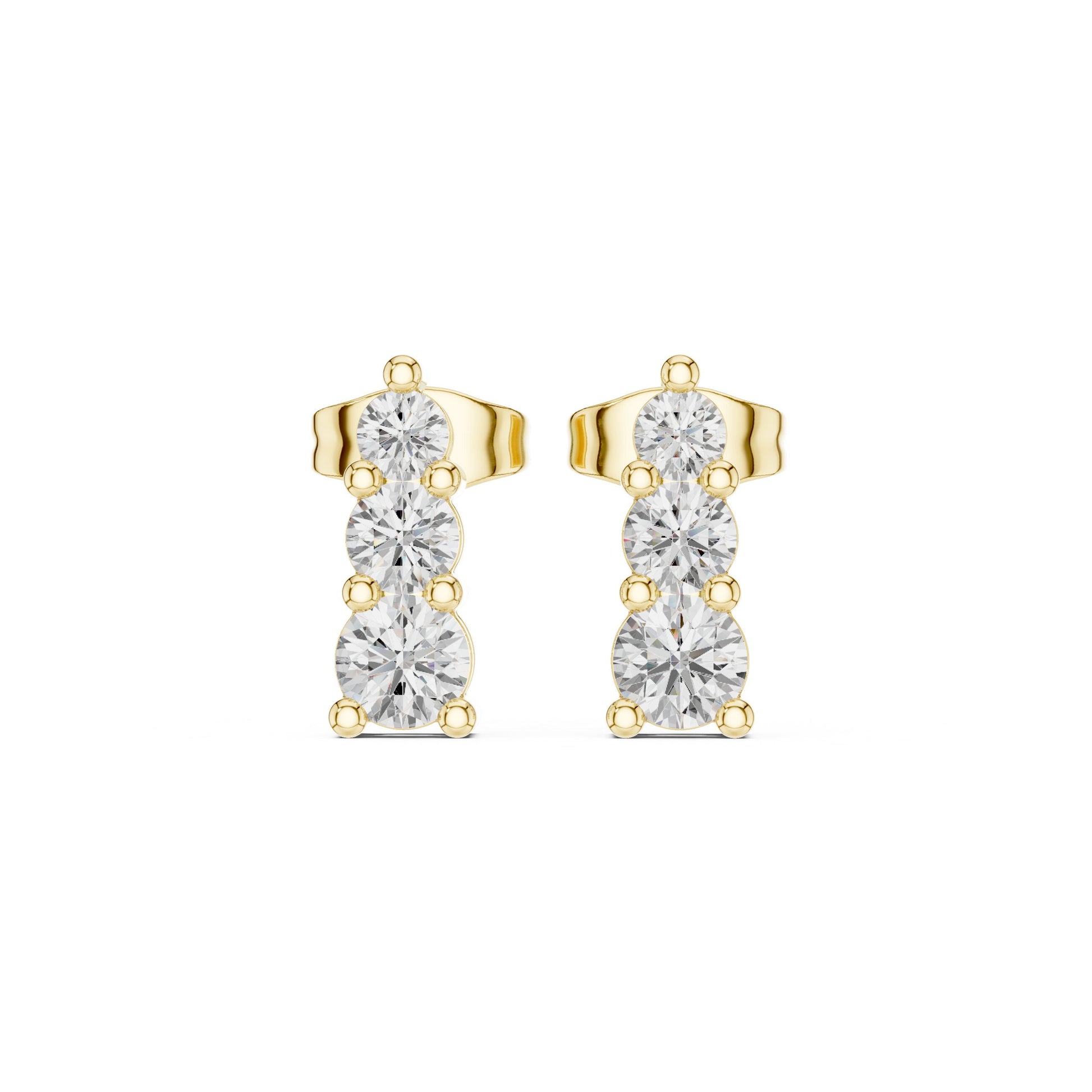 Oval Drop Lab Grown Diamond Earrings